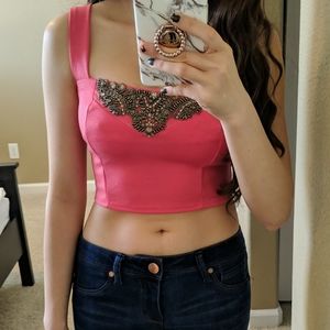 🔮5/$25 Charlotte Russe beaded crop top✨